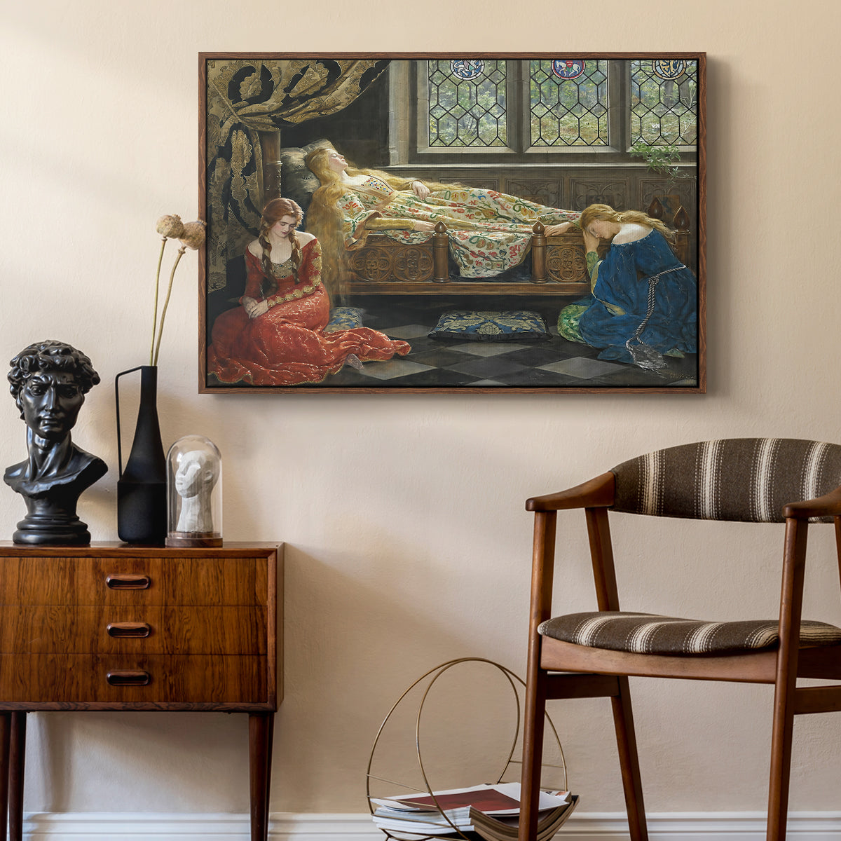 The Sleeping Beauty, 1921 - Floater Framed Canvas Print
