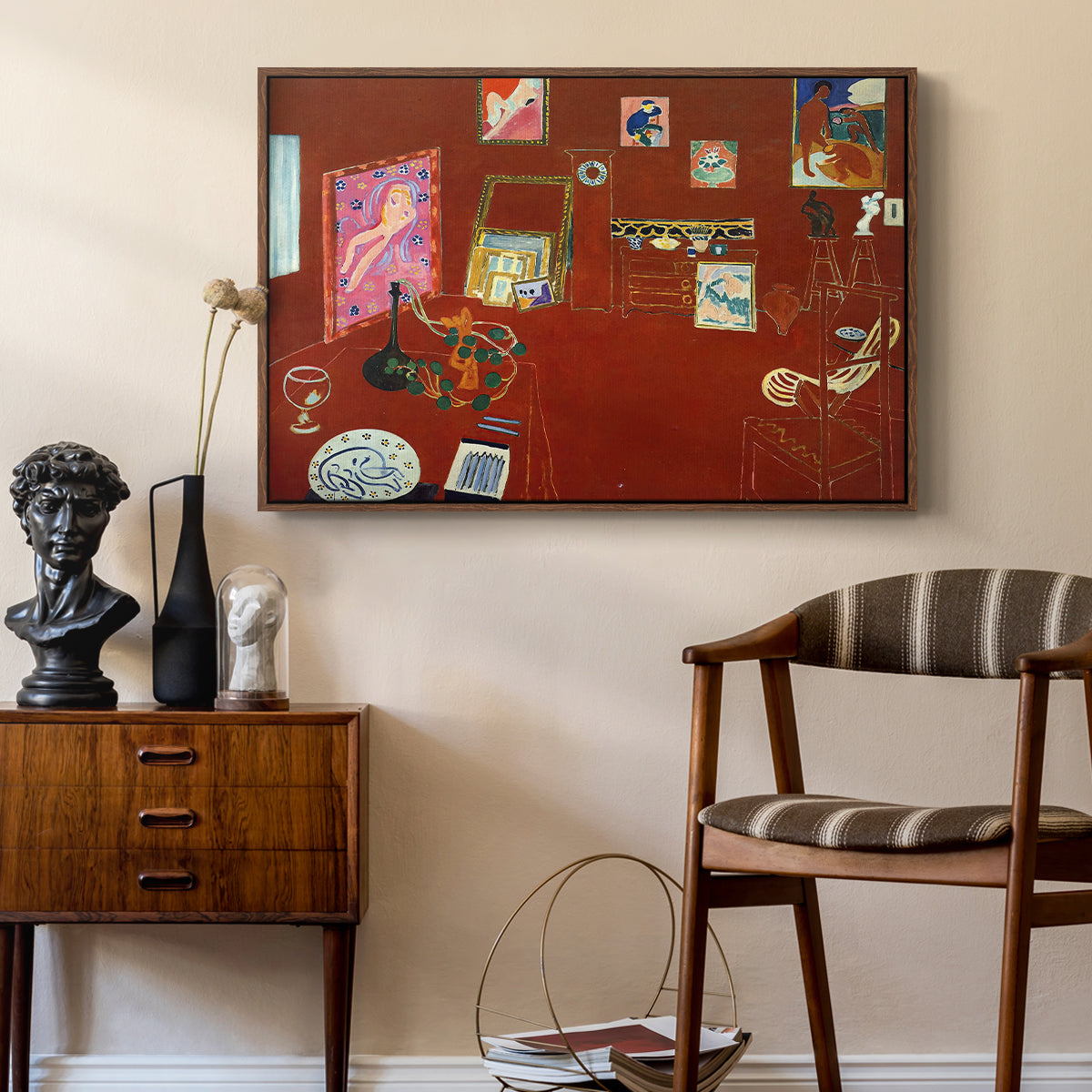 The Red Studio (L'Atelier Rouge), 1911 - Floater Framed Canvas Print
