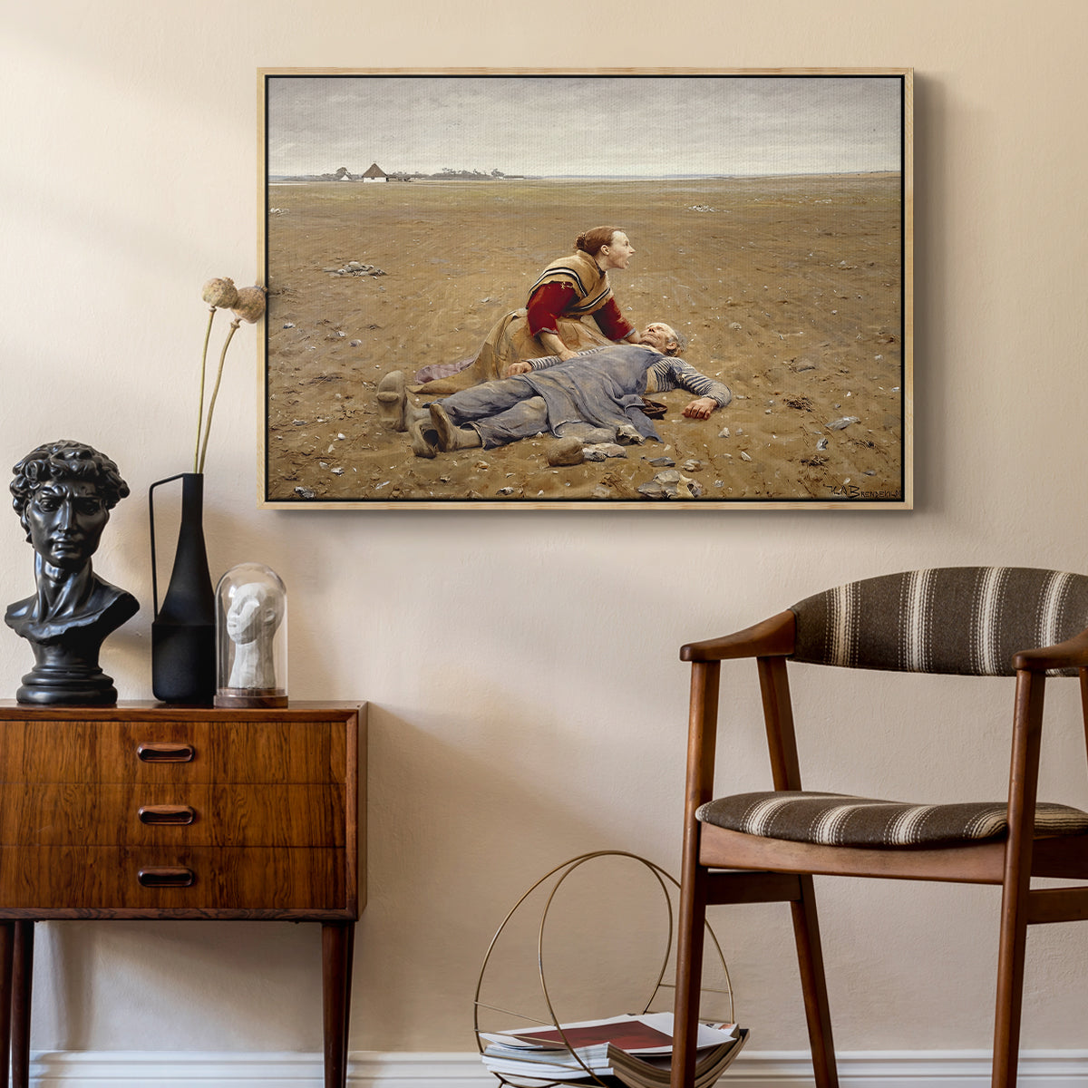 Worn Out (Udslidt), 1889 - Floater Framed Canvas Print
