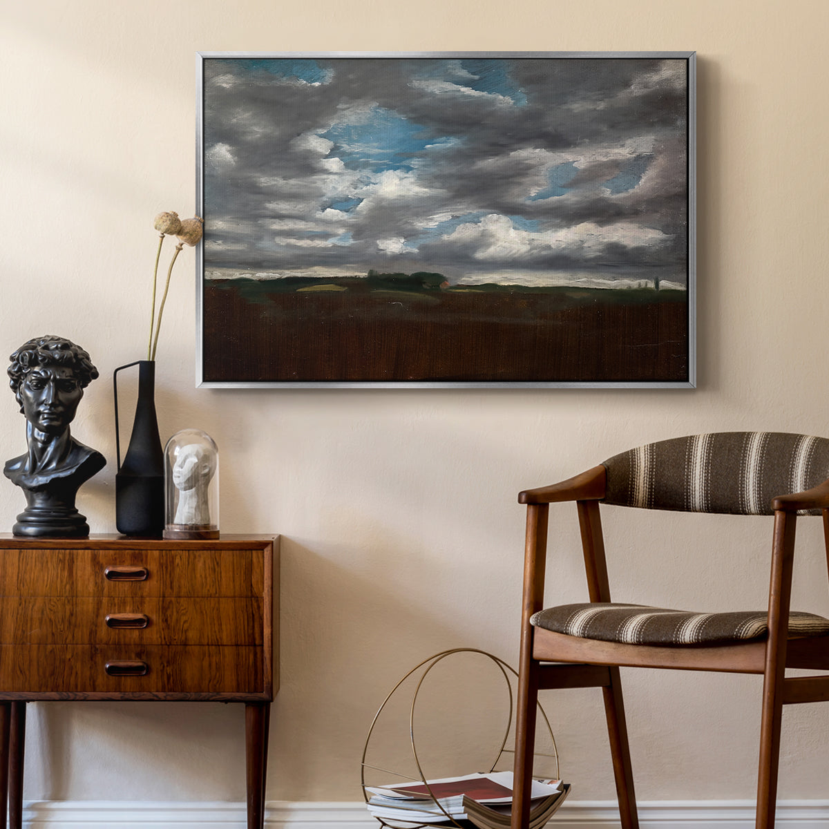Extensive Landscape with Grey Clouds, c. 1821-1822 - Floater Framed Canvas Print