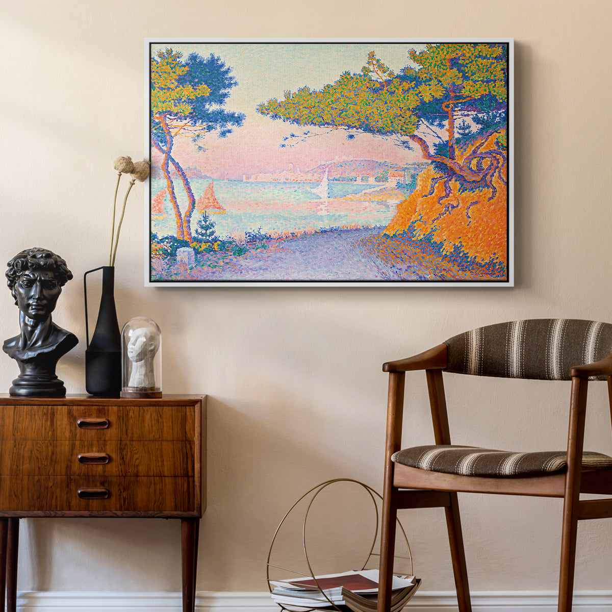 Golfe Juan, 1896 - Floater Framed Canvas Print