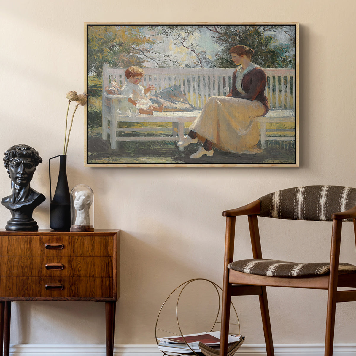 Eleanor and Benny, 1916 - Floater Framed Canvas Print