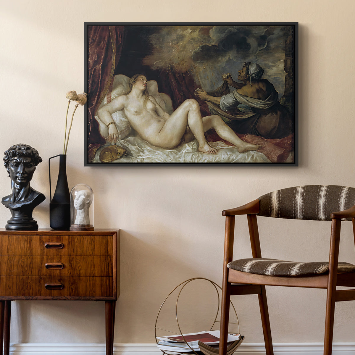 Danaë, c. 1560-1565 - Floater Framed Canvas Print