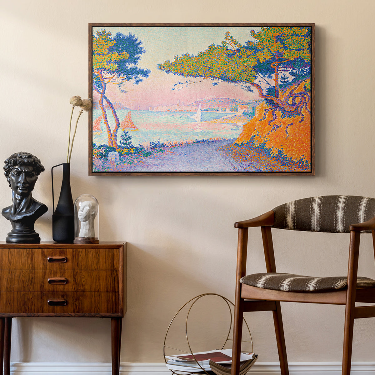 Golfe Juan, 1896 - Floater Framed Canvas Print