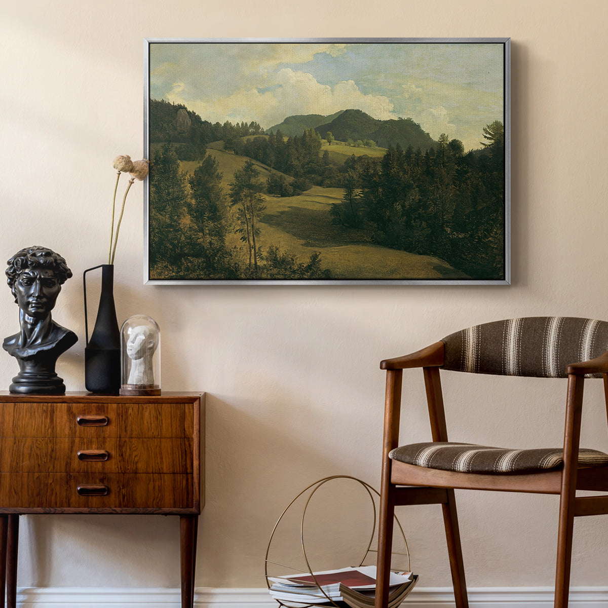 Landscape near Miesenbach, c. 1830 - Floater Framed Canvas Print