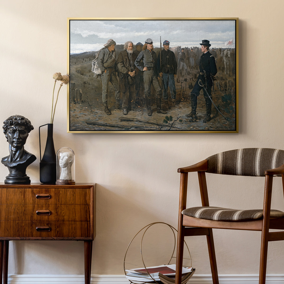 Prisoners from the Front, 1866 - Floater Framed Canvas Print