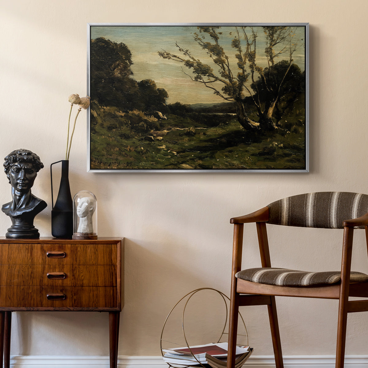 Morning in the Nievre, 1877 - Floater Framed Canvas Print