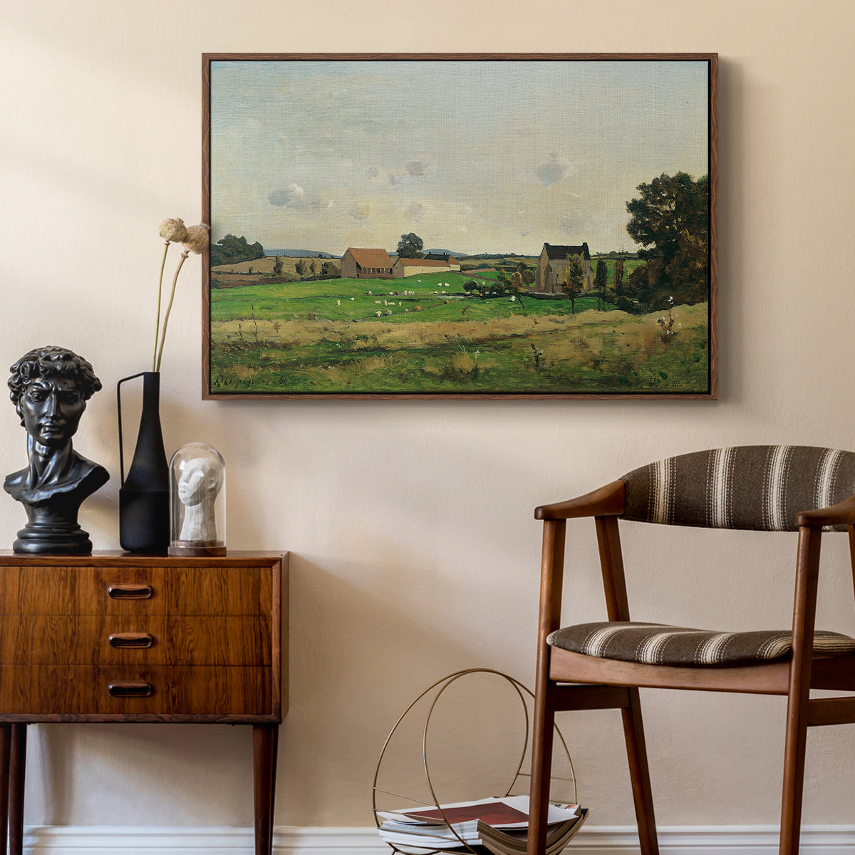 The Saulce Estate, 1869 - Floater Framed Canvas Print