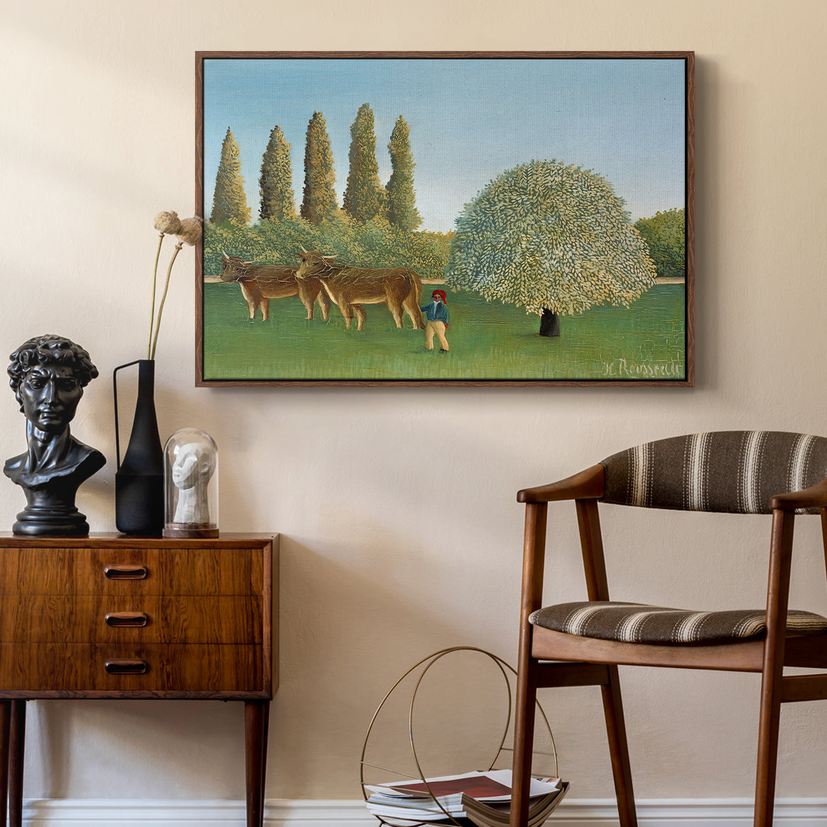Meadlowland (The Pasture), 1910 - Floater Framed Canvas Print