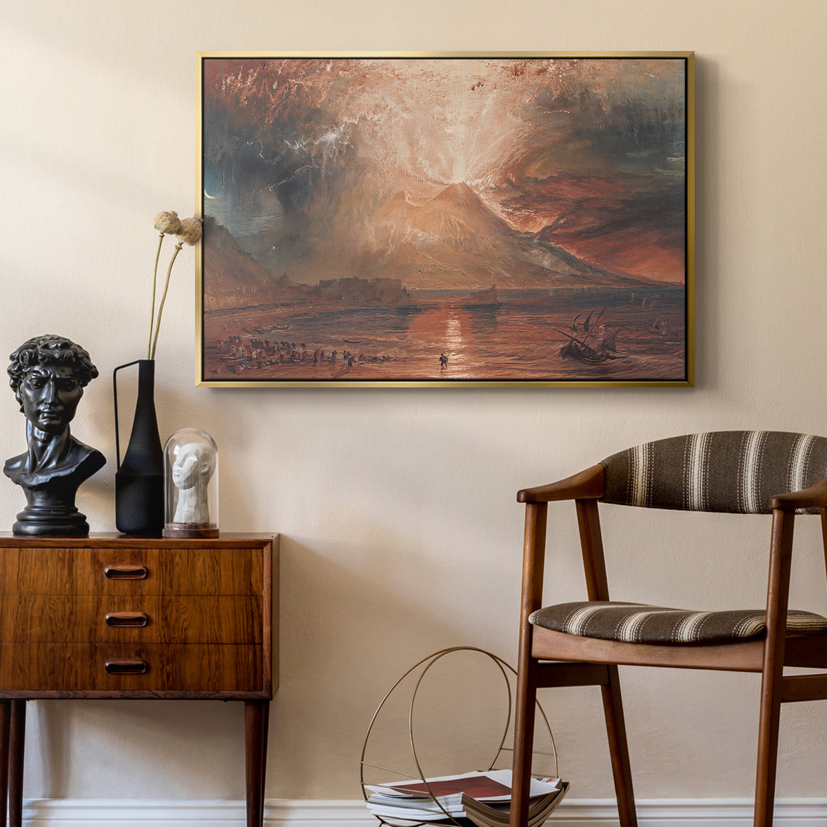 Vesuvius in Eruption, c. 1817 - Floater Framed Canvas Print