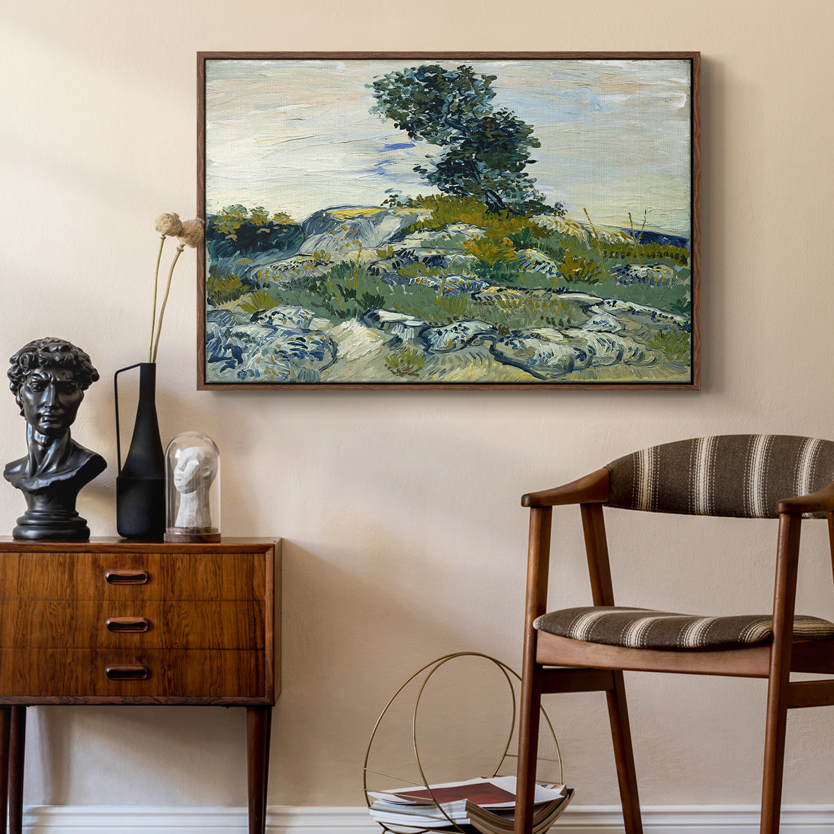 The Rocks, 1888 - Floater Framed Canvas Print