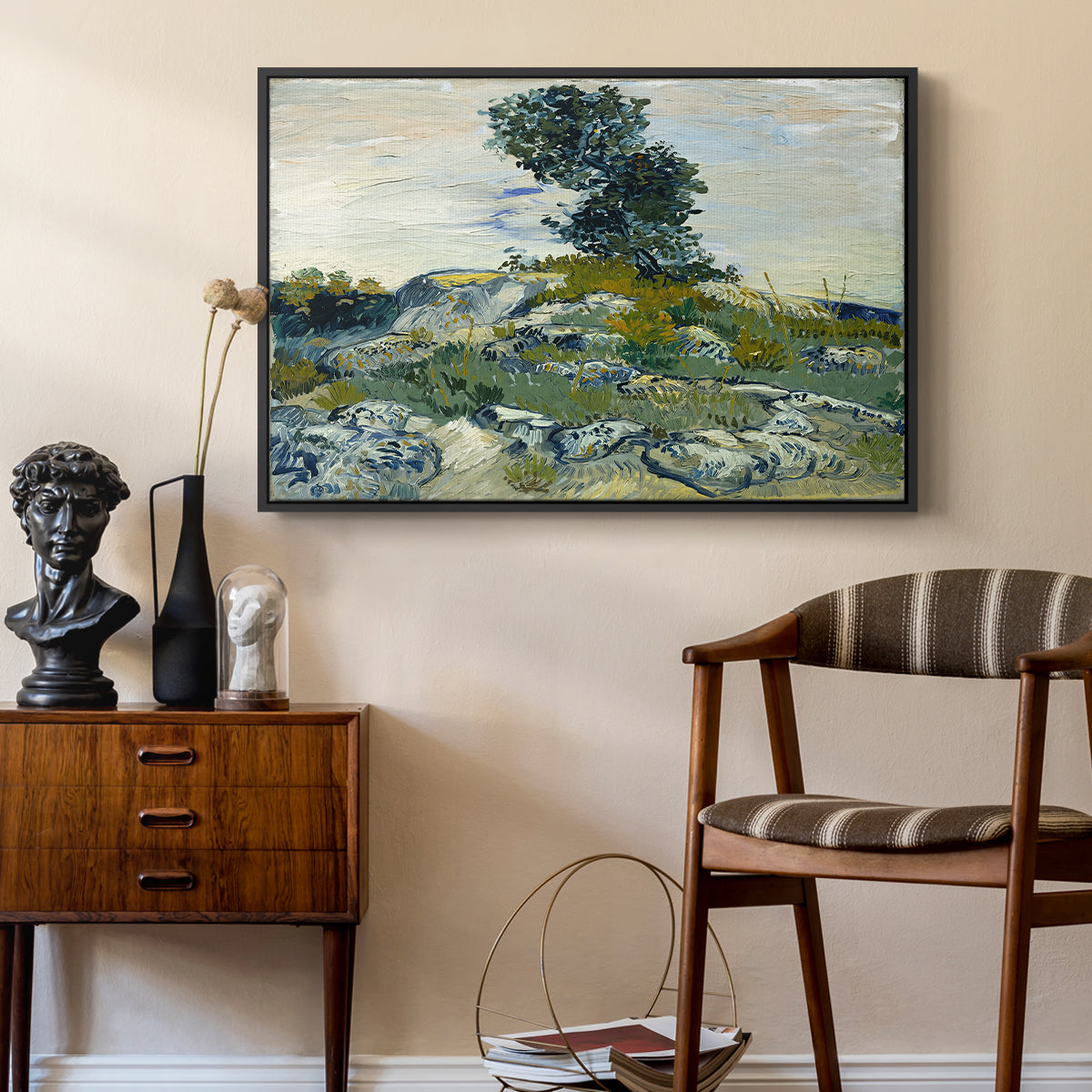 The Rocks, 1888 - Floater Framed Canvas Print