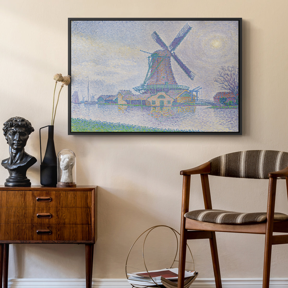 Mill of Edam (Moulin d'Edam), 1896 - Floater Framed Canvas Print