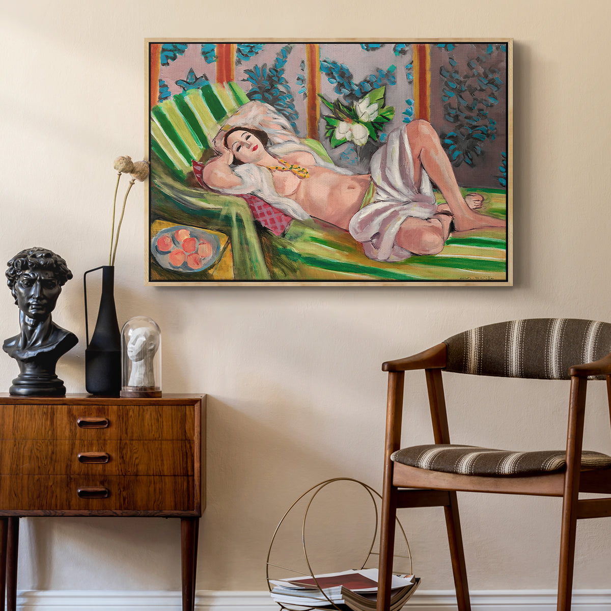 Odalisque Couchée Aux Magnolias, c. 1923 - Floater Framed Canvas Print