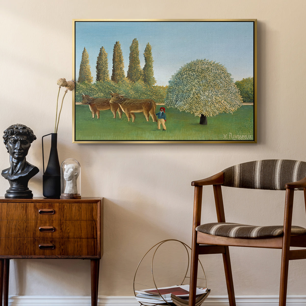 Meadlowland (The Pasture), 1910 - Floater Framed Canvas Print