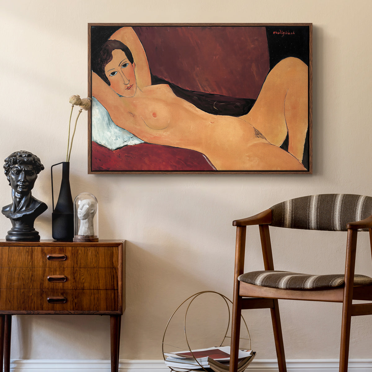 Reclining Nude (Nu couché), 1917 - Floater Framed Canvas Print