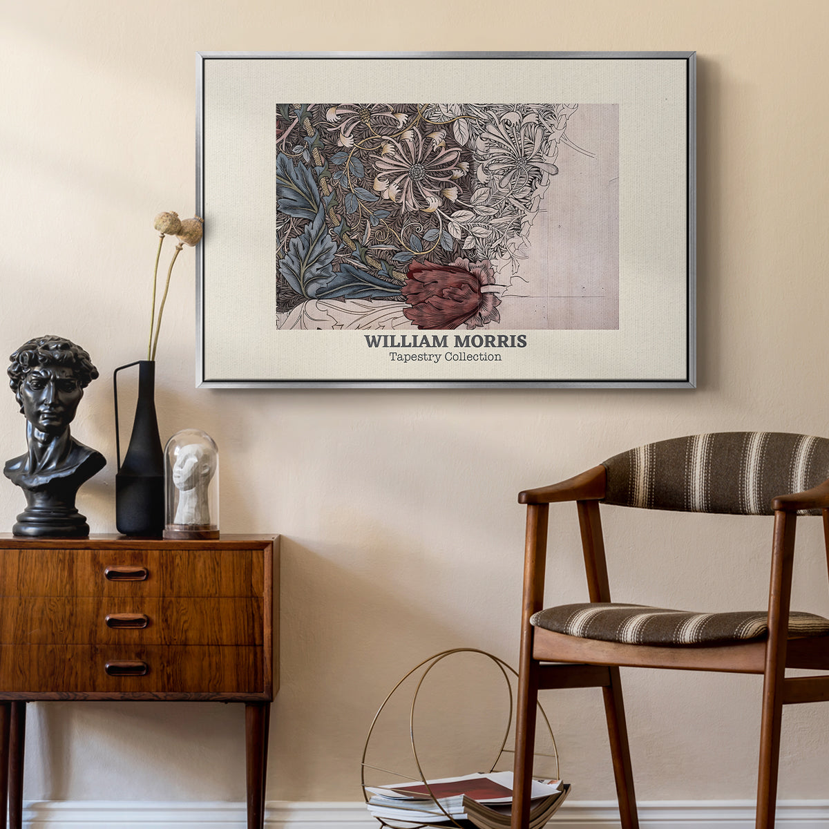 Honeysuckle (Tapestry Collection), 1874 - Floater Framed Canvas Print