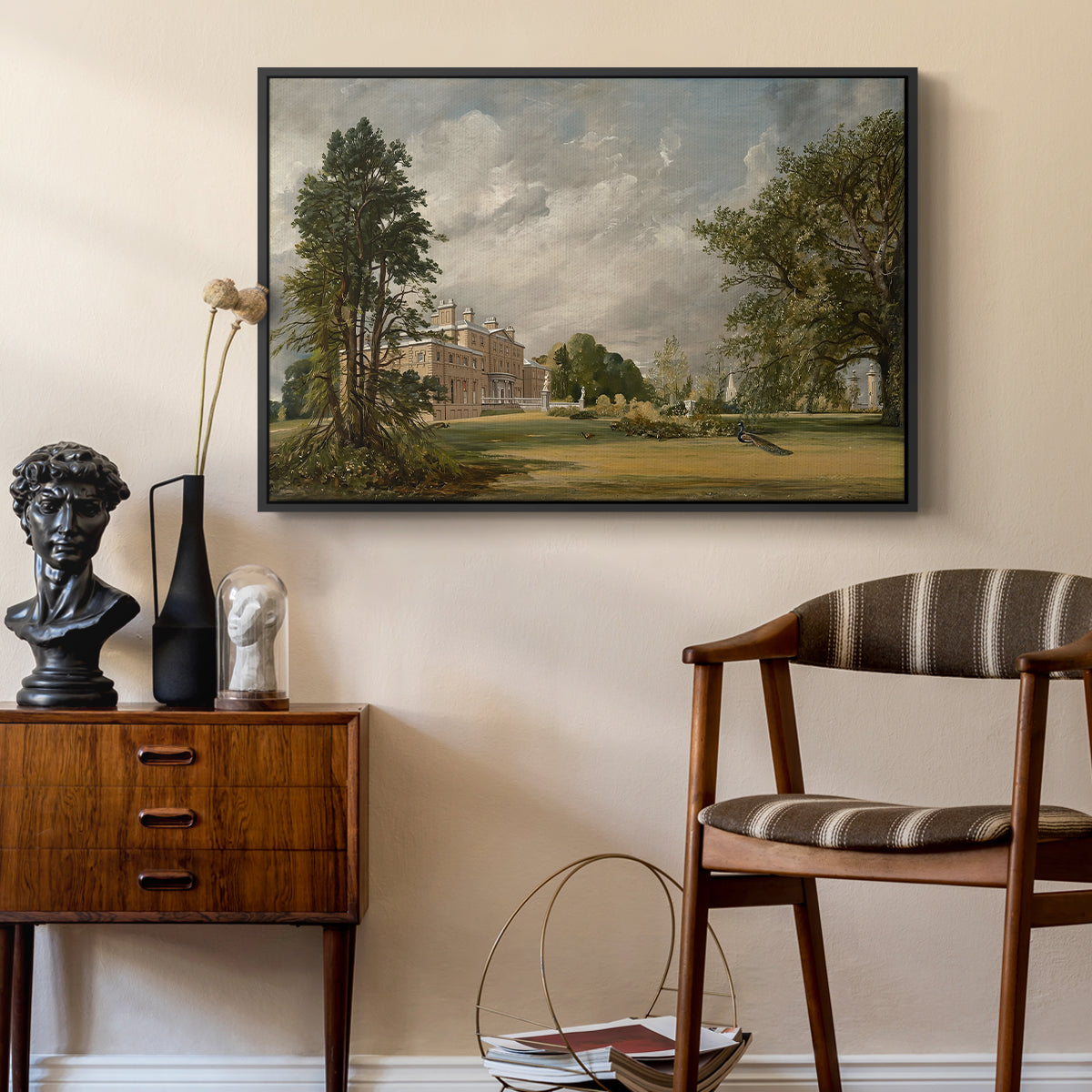Malvern Hall, 1821 - Floater Framed Canvas Print