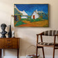 Three White Cottages at Saintes-Maries, 1888 - Floater Framed Canvas Print