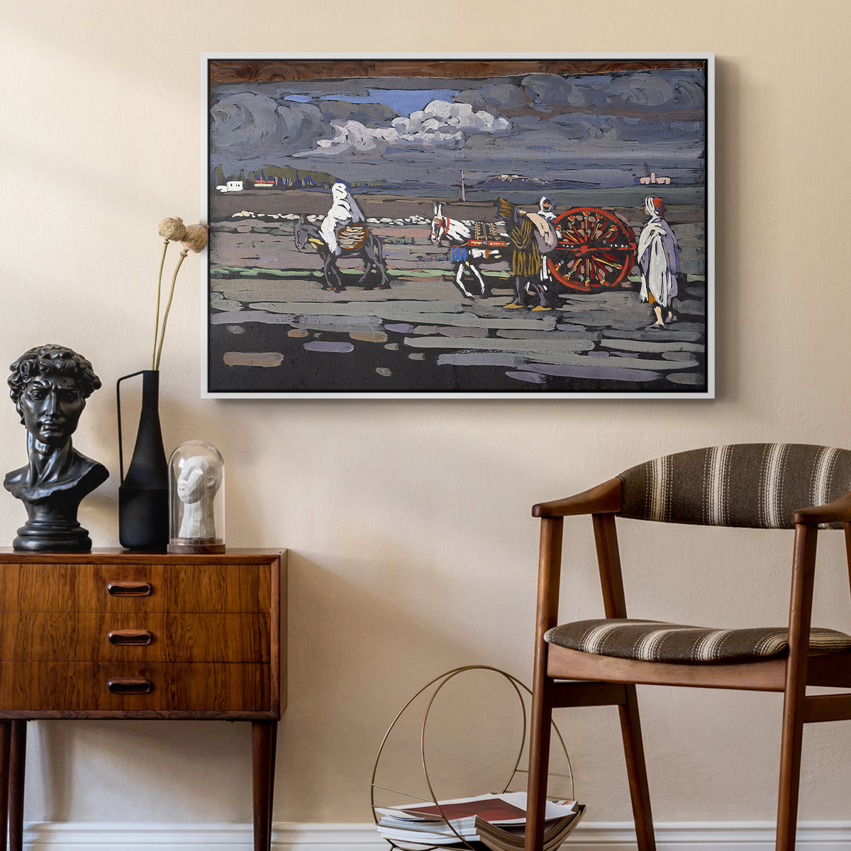 Country Road (Landstrasse), 1905 - Floater Framed Canvas Print