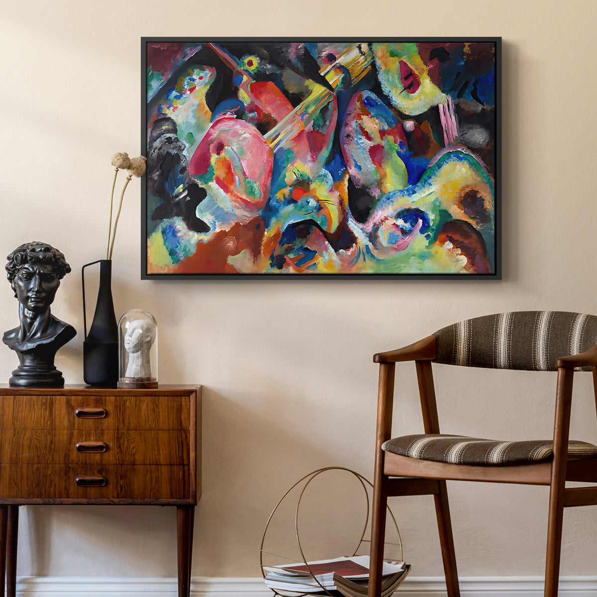 Improvisation. Deluge, 1913 - Floater Framed Canvas Print