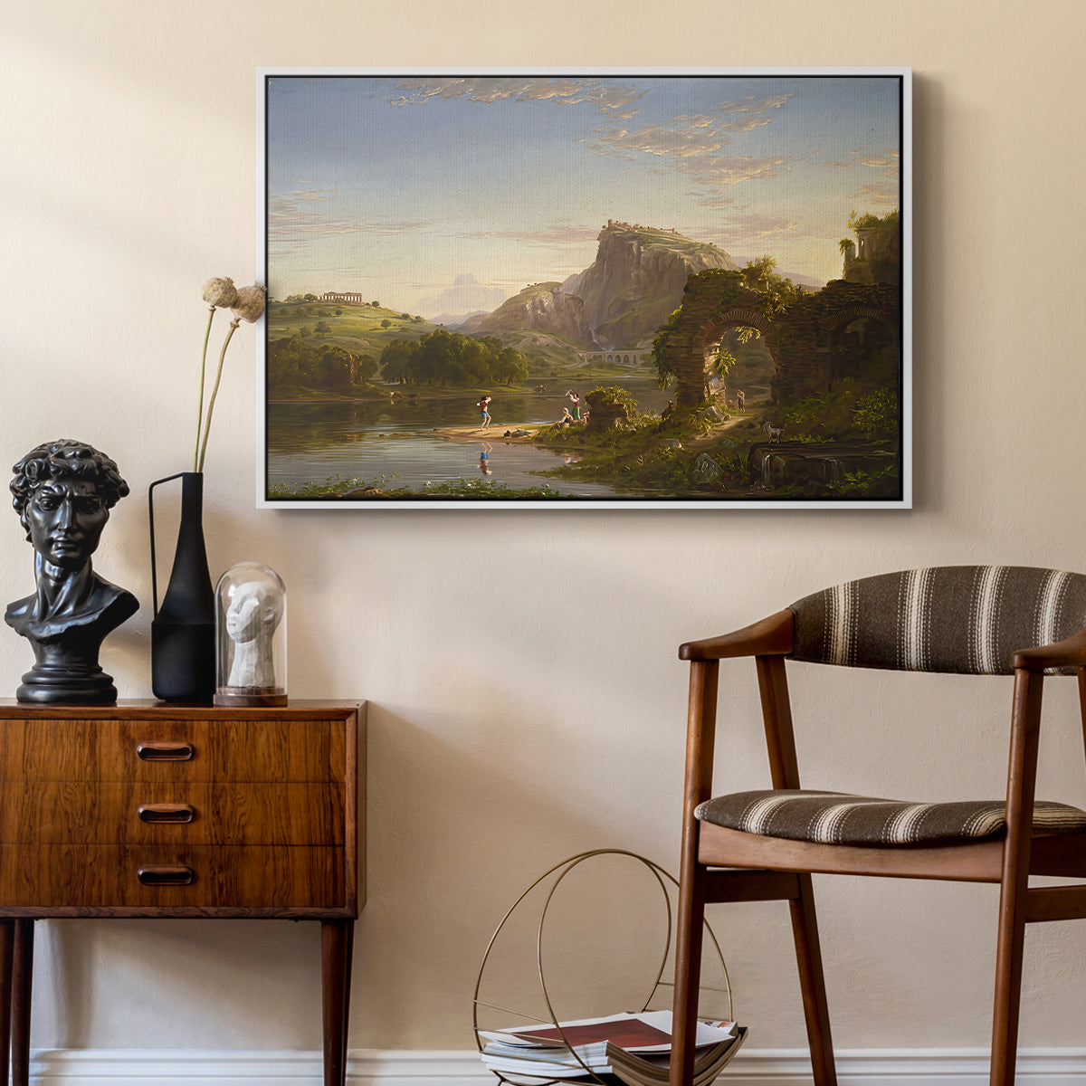 L'Allegro, 1845 - Floater Framed Canvas Print