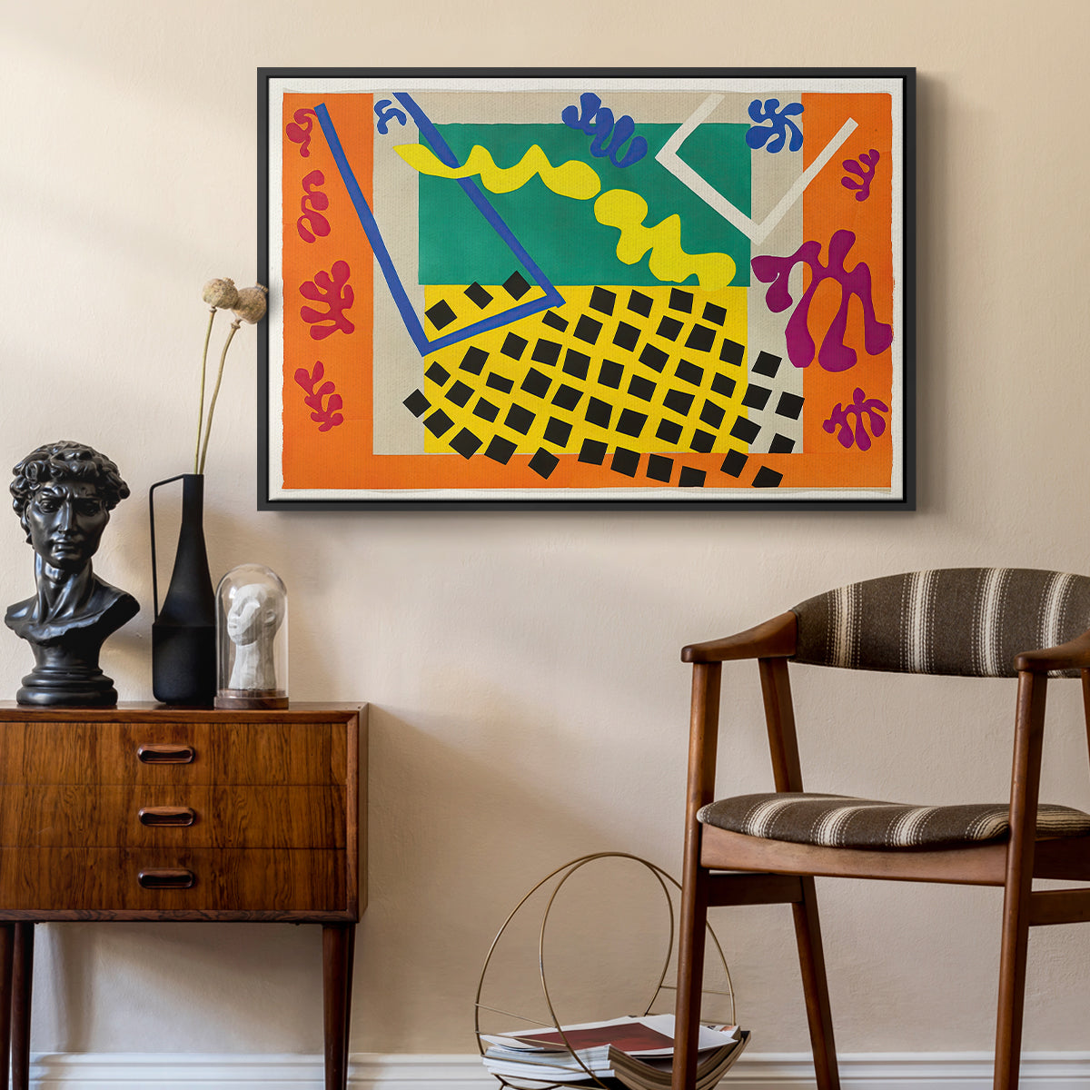 The Codomas (Les codomas), from Jazz, 1947 - Floater Framed Canvas Print