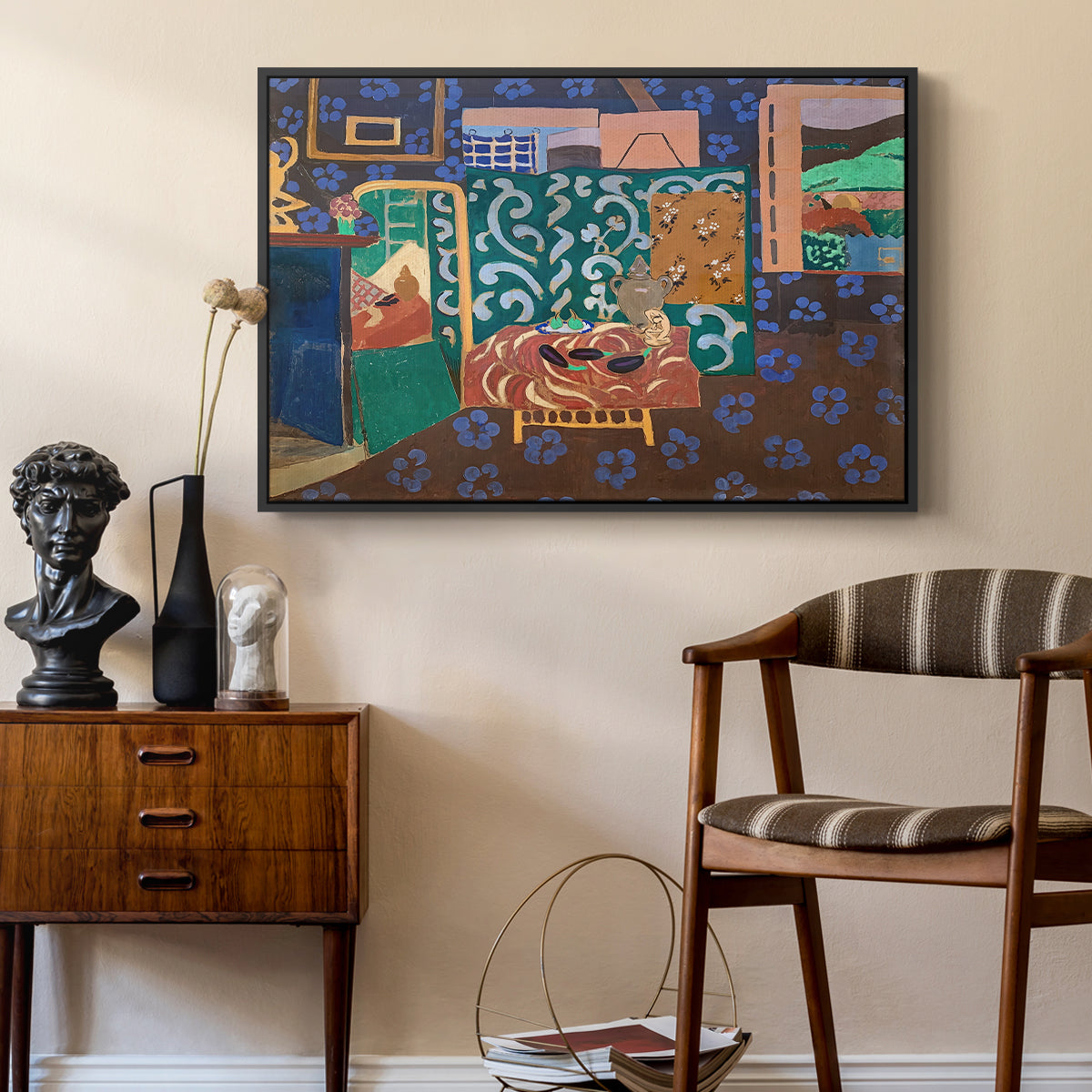 Interior with Aubergines, 1911 - Floater Framed Canvas Print