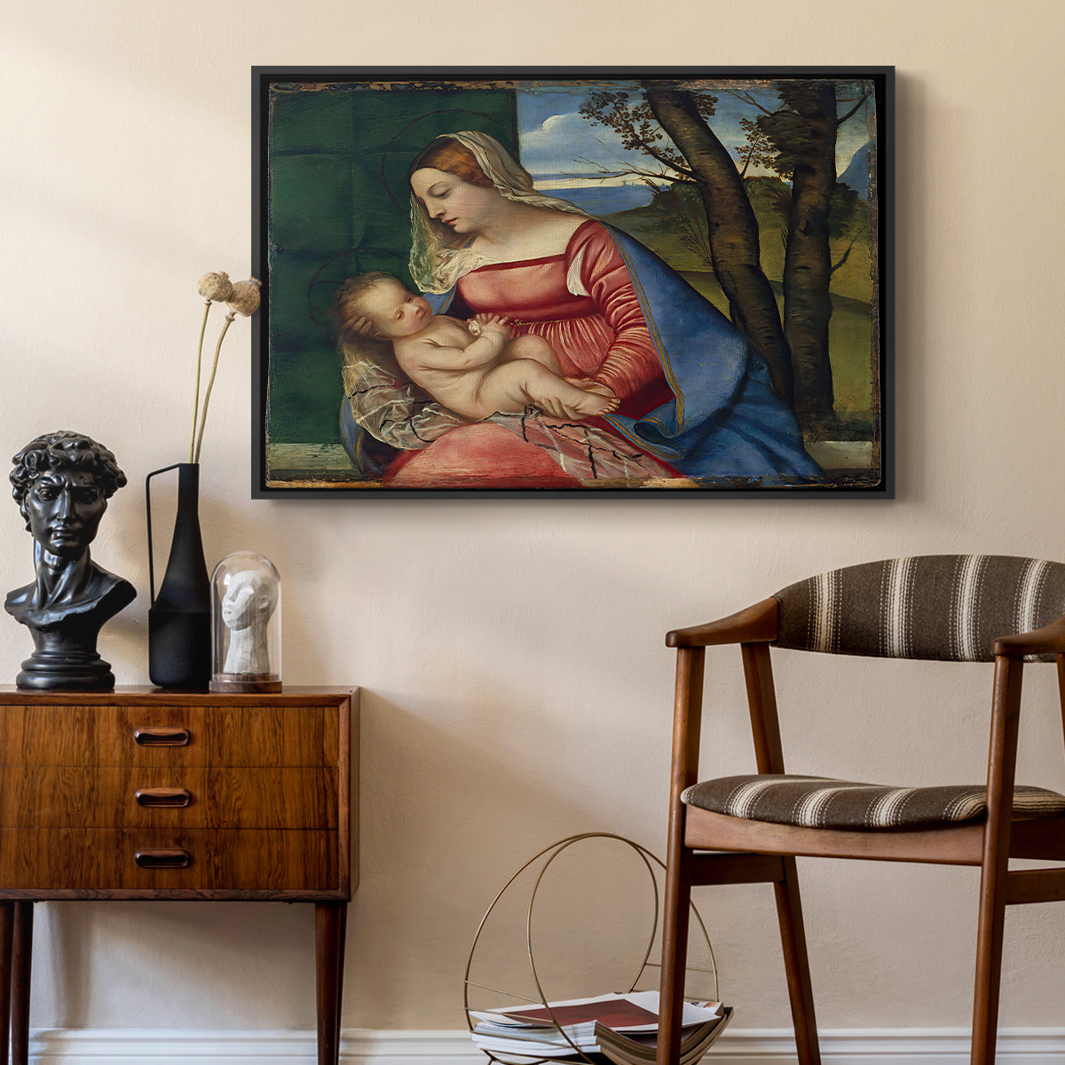 Madonna and Child, c. 1508 - Floater Framed Canvas Print