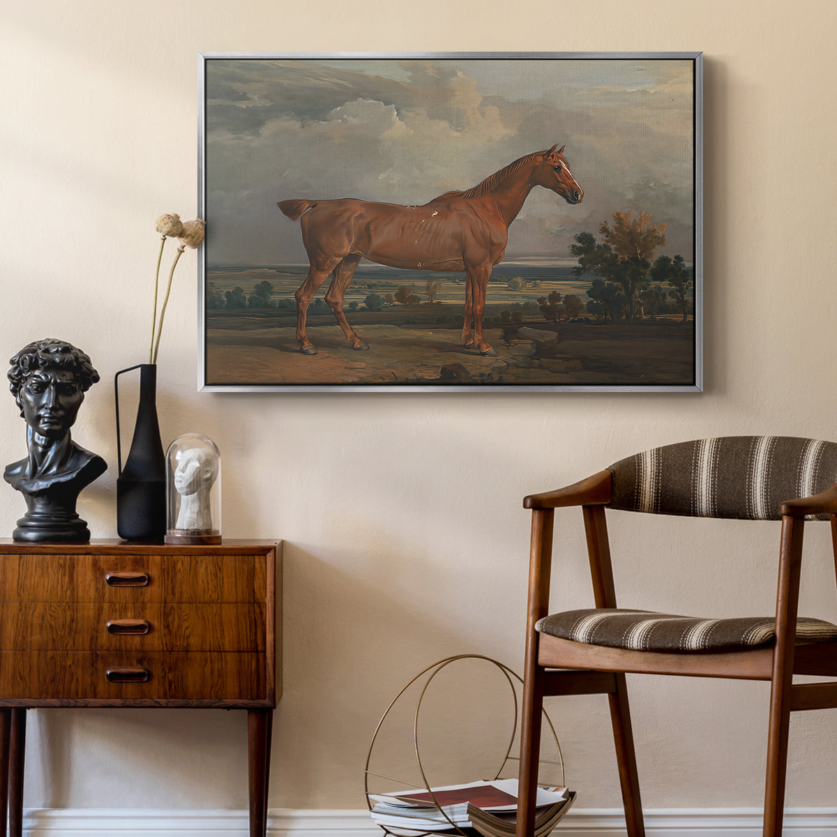 Hunter in a Landscape, 1810 - Floater Framed Canvas Print