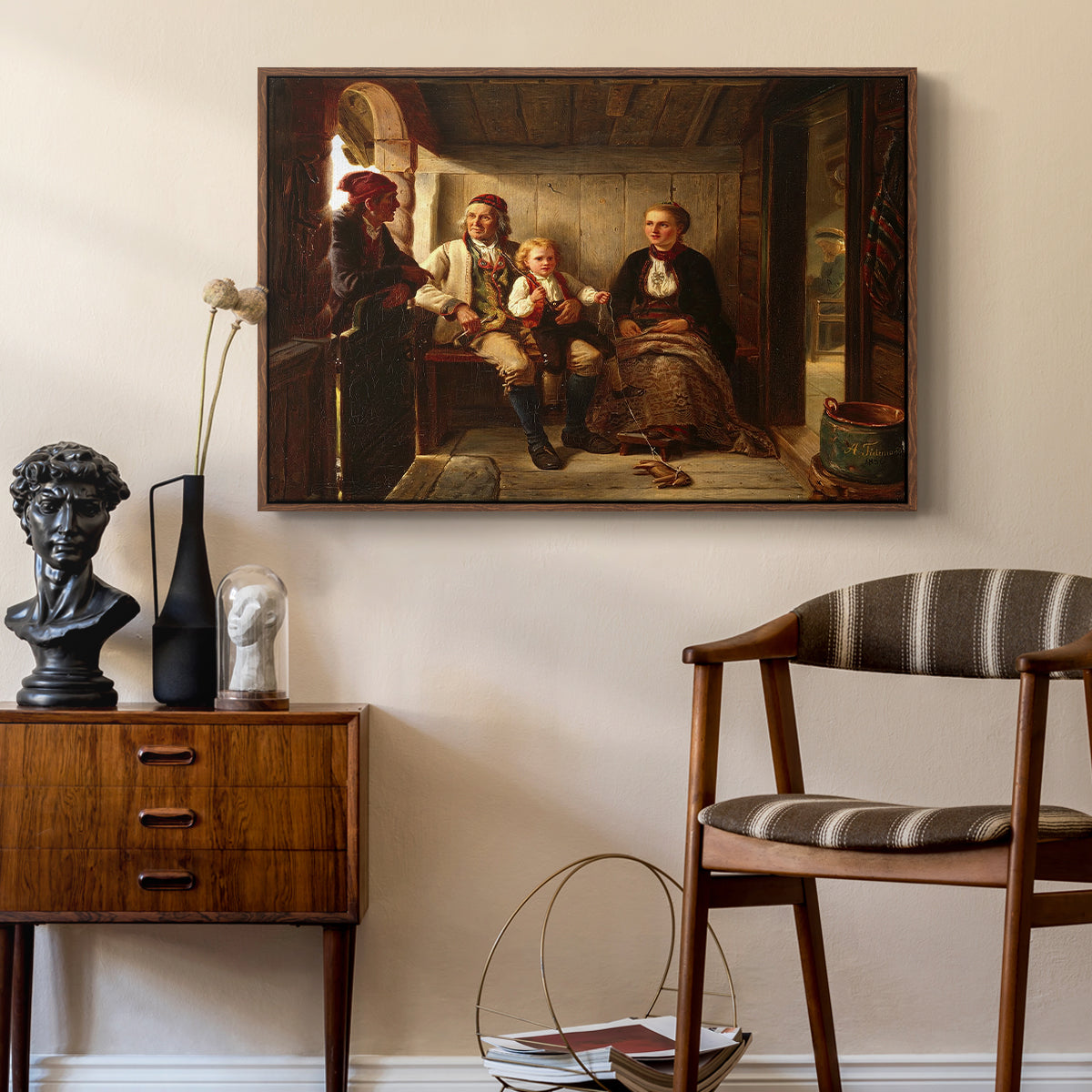Neighbors (Naboer), 1855 - Floater Framed Canvas Print