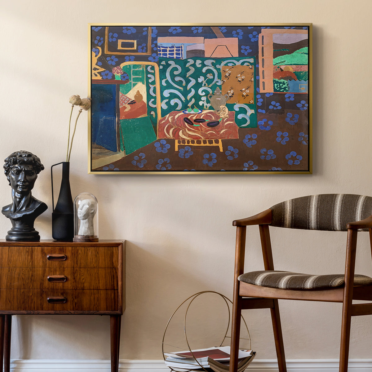 Interior with Aubergines, 1911 - Floater Framed Canvas Print