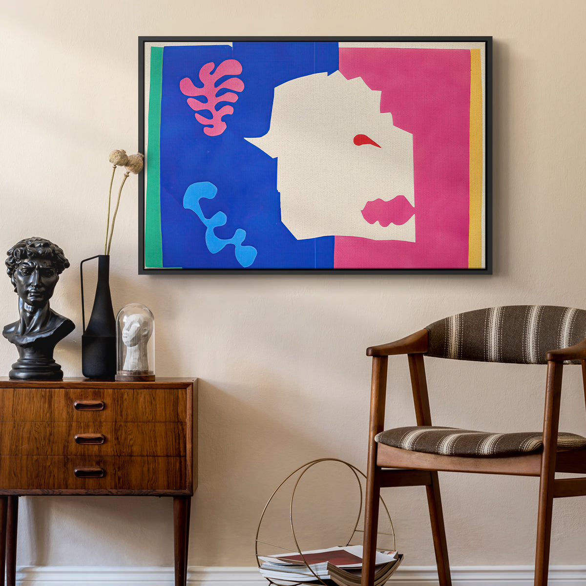 The Wolf (Le loup), from Jazz, 1947 - Floater Framed Canvas Print