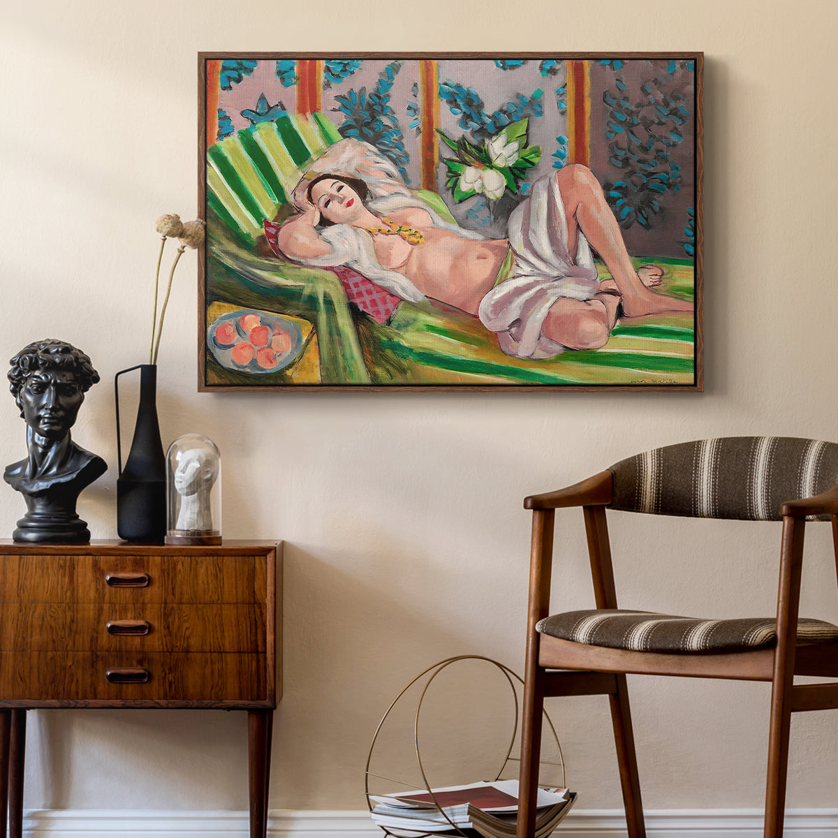 Odalisque Couchée Aux Magnolias, c. 1923 - Floater Framed Canvas Print
