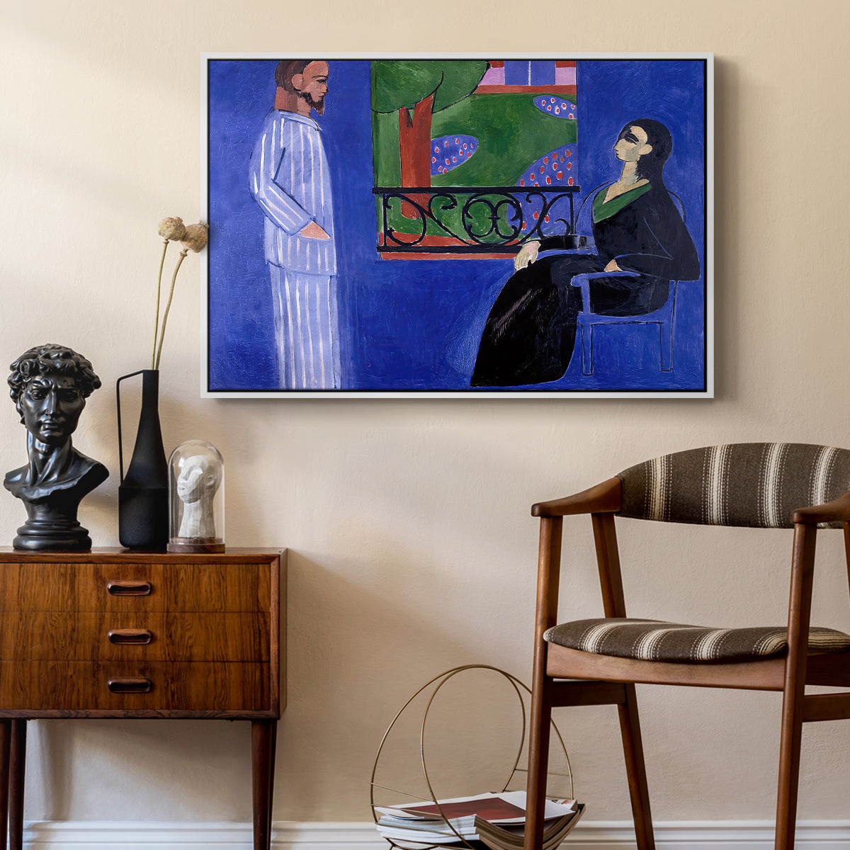 The Conversation, c. 1908-1912 - Floater Framed Canvas Print