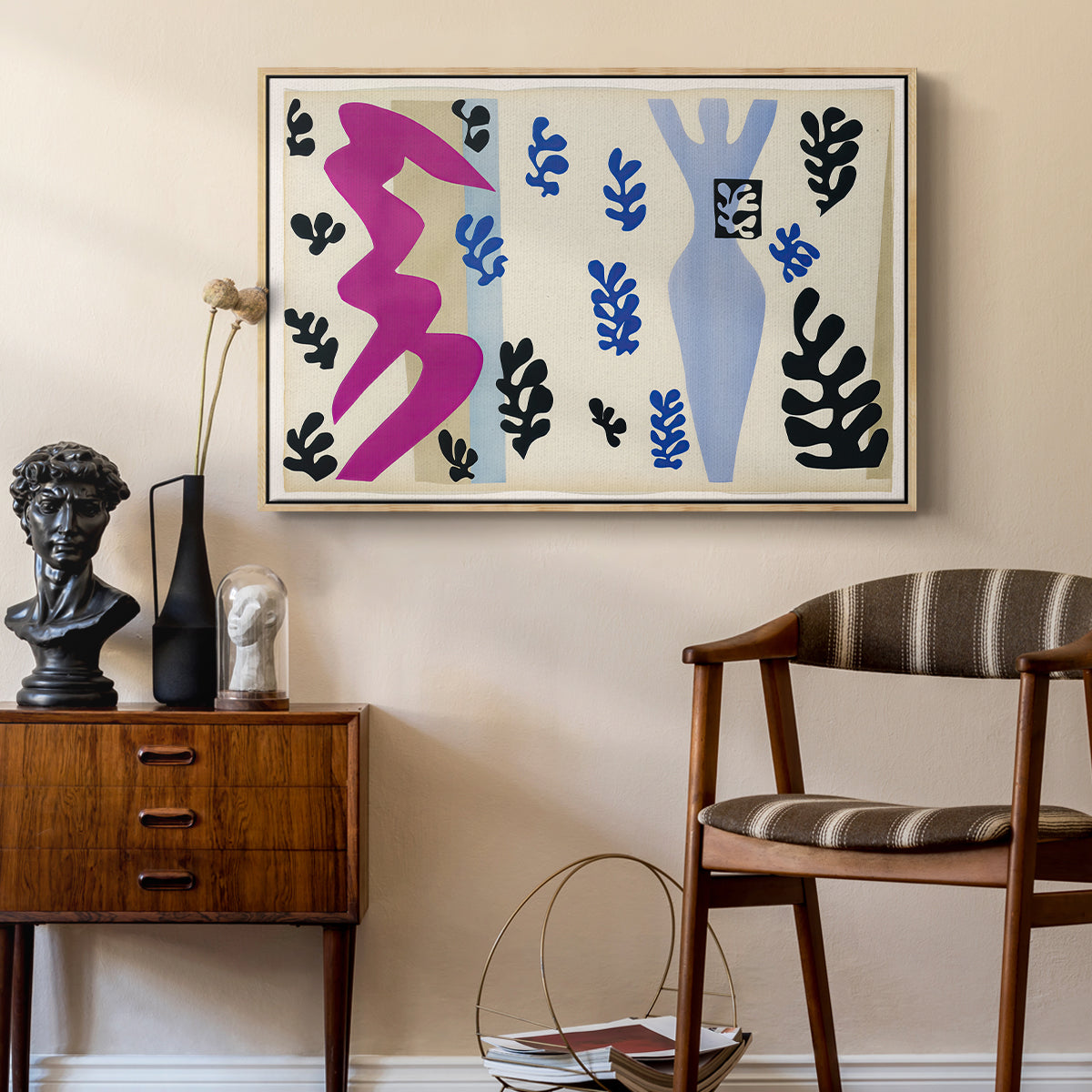 The Knife Thrower (Le lanceur de couteaux), from Jazz, 1947 - Floater Framed Canvas Print