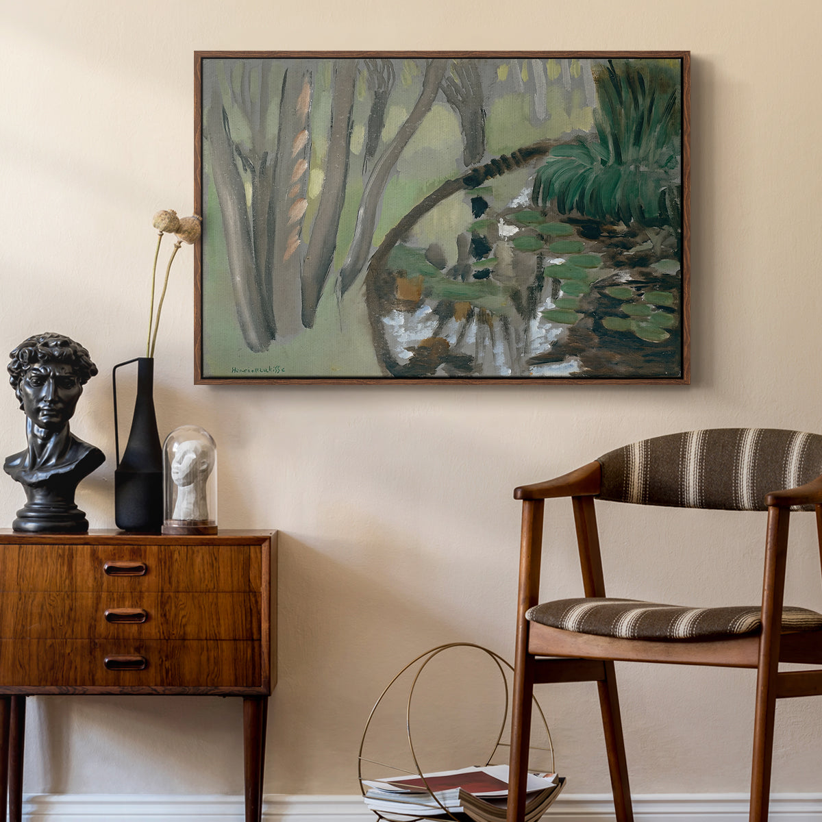 The Stream, Maintenon, 1918 - Floater Framed Canvas Print