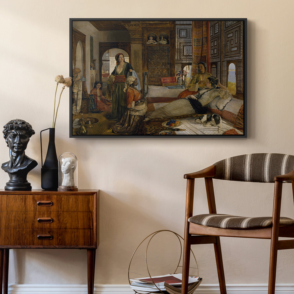 The Harem, 1876 - Floater Framed Canvas Print