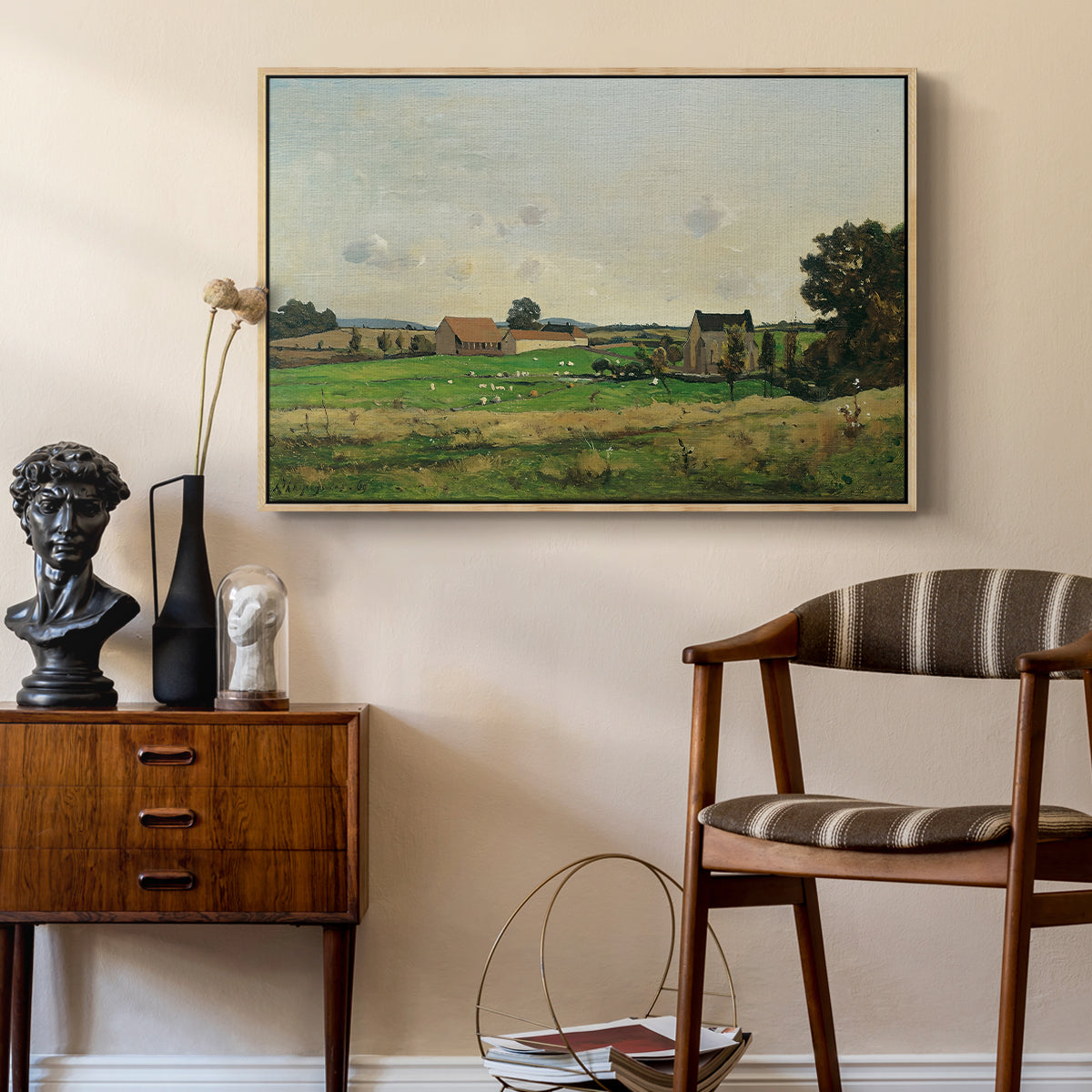 The Saulce Estate, 1869 - Floater Framed Canvas Print