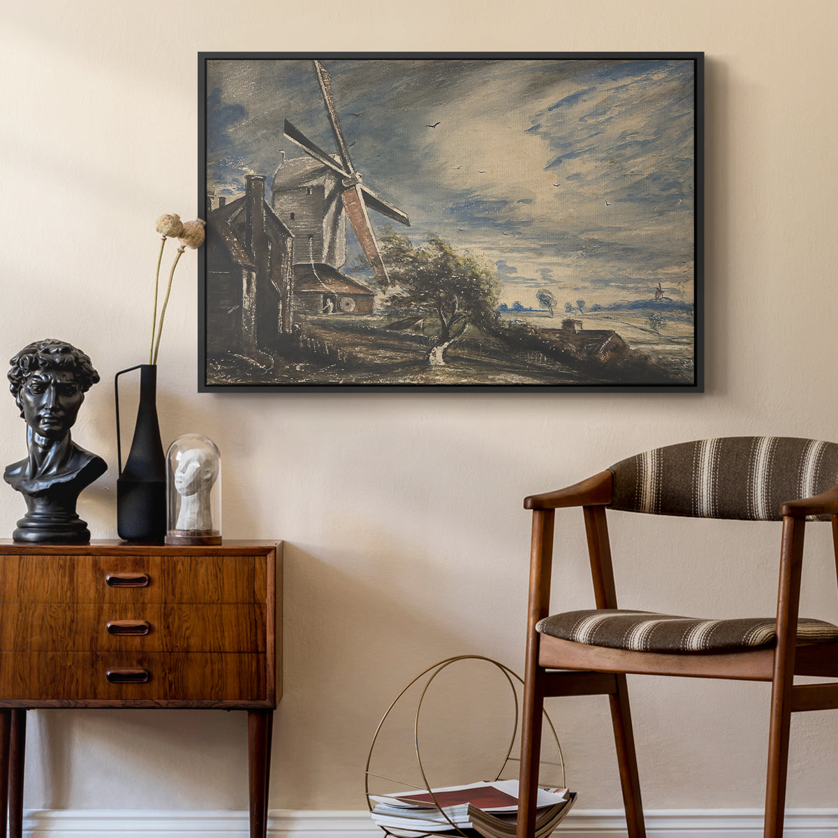 A Mill Near Colchester, c. 1833 - Floater Framed Canvas Print