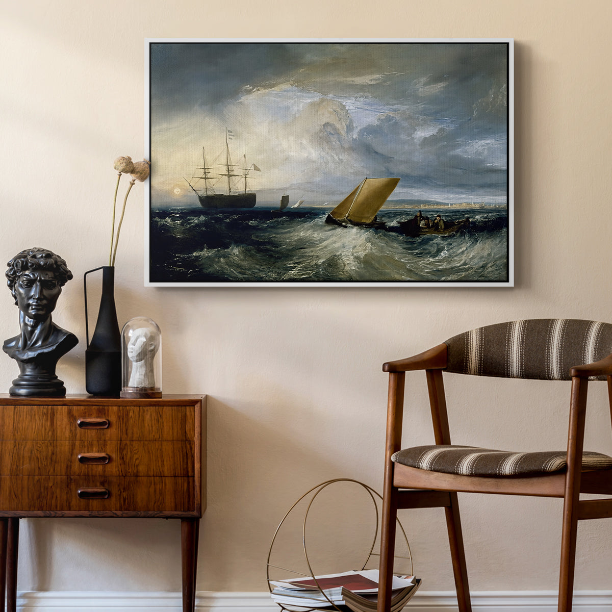 Sheerness as Seen from the Nore, 1808 - Floater Framed Canvas Print