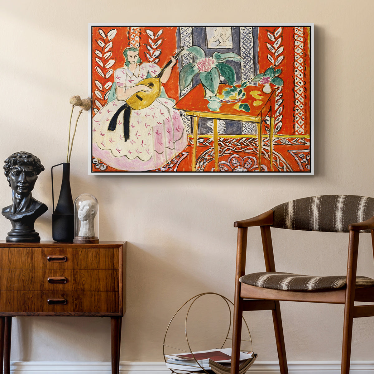 The Lute (Le luth), 1943 - Floater Framed Canvas Print