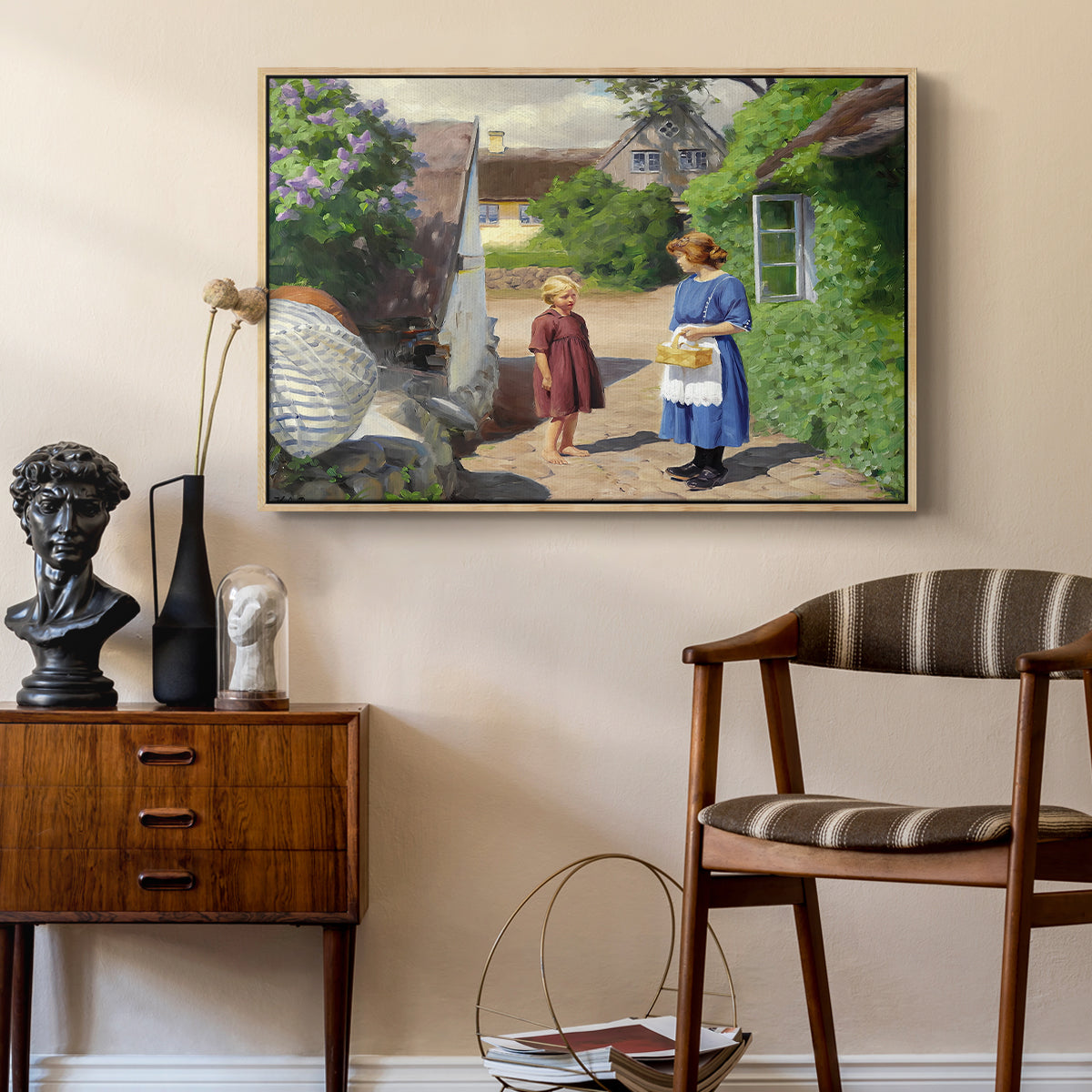 Summer Day in Jyllinge, 1922 - Floater Framed Canvas Print