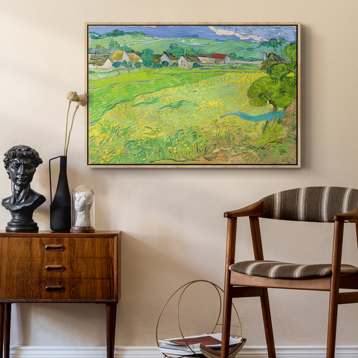 Les Vessenots in Auvers, 1890 - Floater Framed Canvas Print