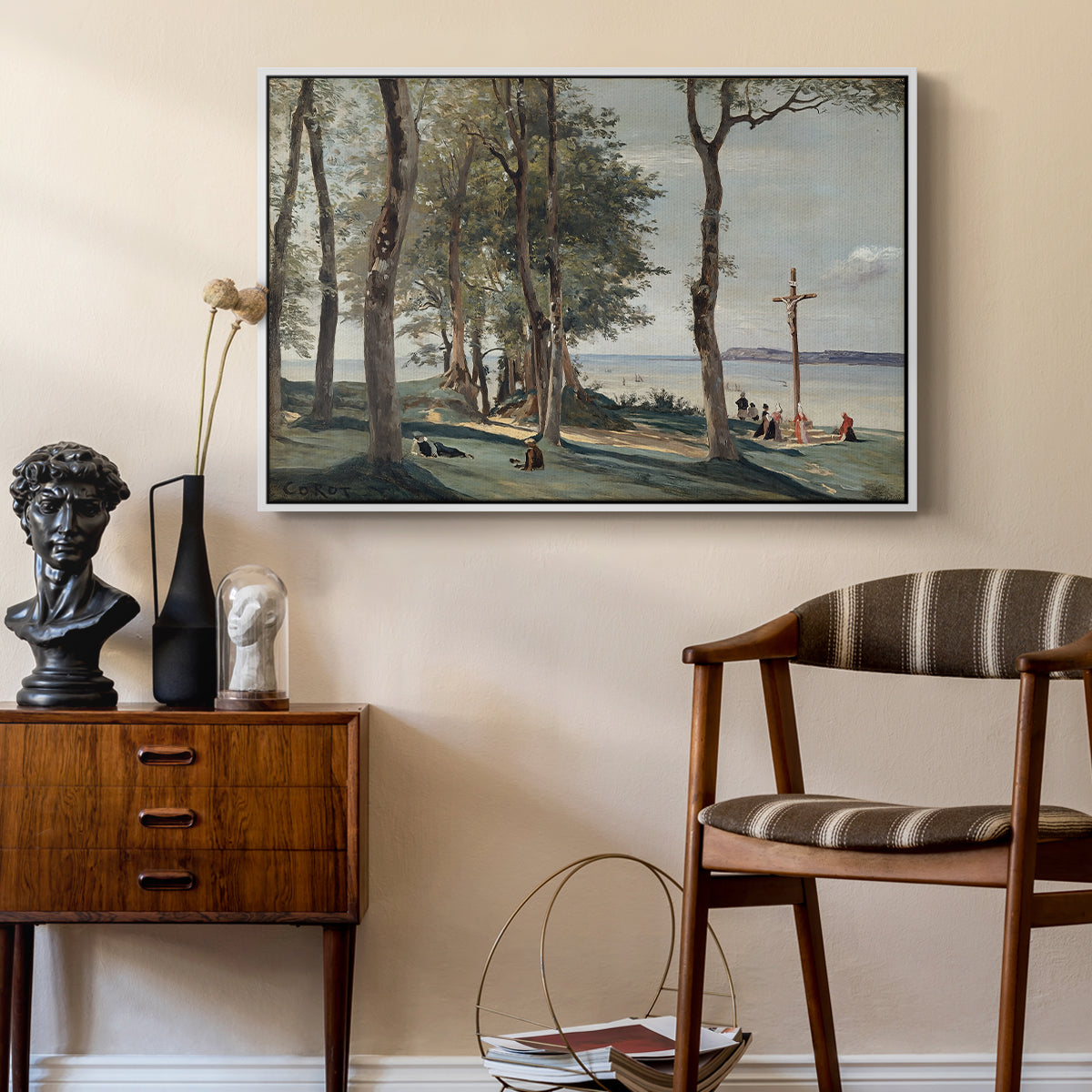 A Calvary on the Cote de Grace, c. 1829 - Floater Framed Canvas Print