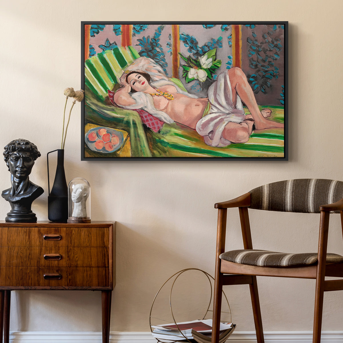 Odalisque Couchée Aux Magnolias, c. 1923 - Floater Framed Canvas Print
