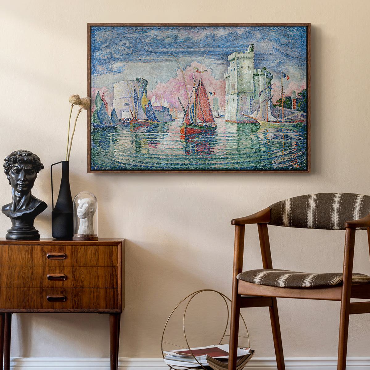 Entrance to the Port of La Rochelle, 1921 - Floater Framed Canvas Print