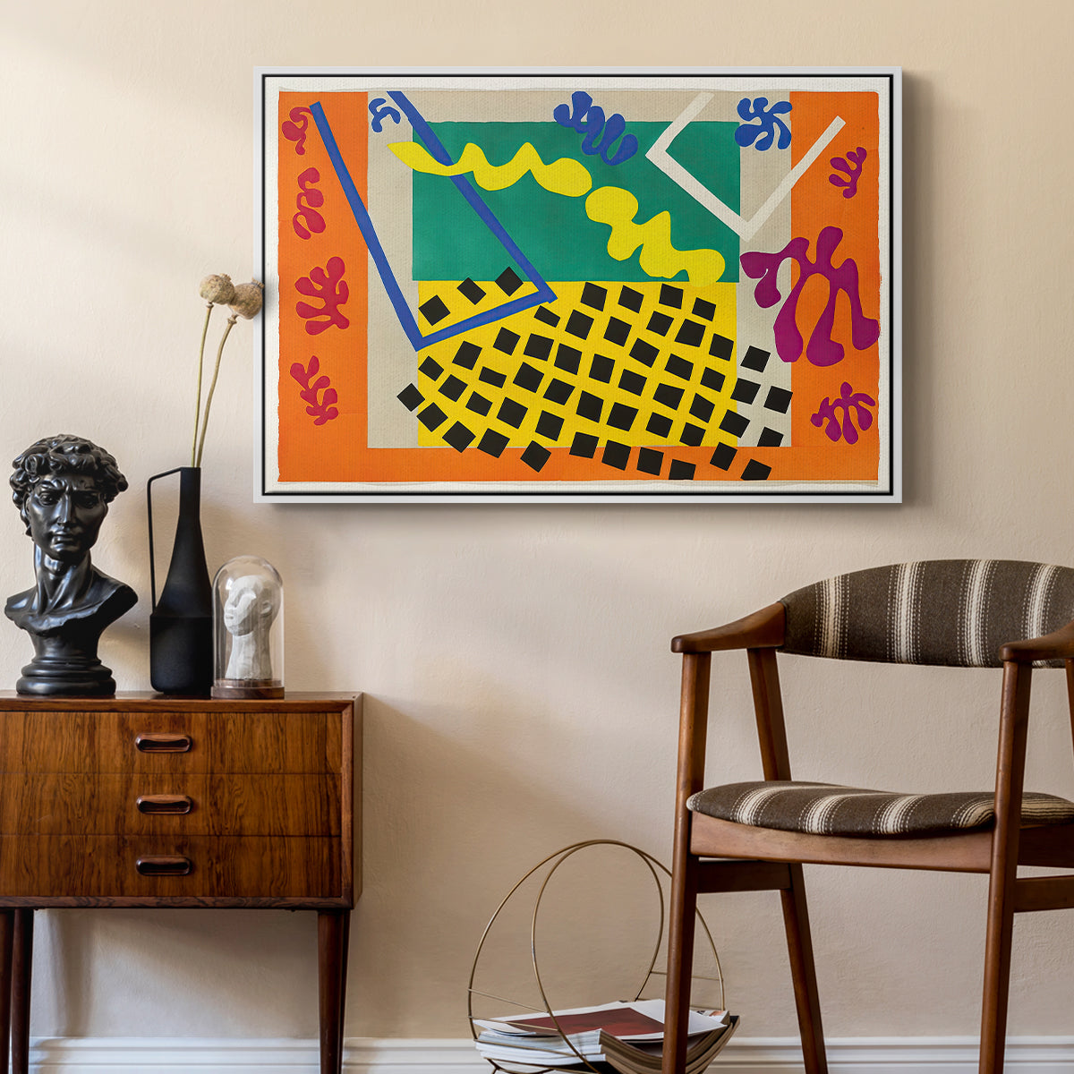 The Codomas (Les codomas), from Jazz, 1947 - Floater Framed Canvas Print