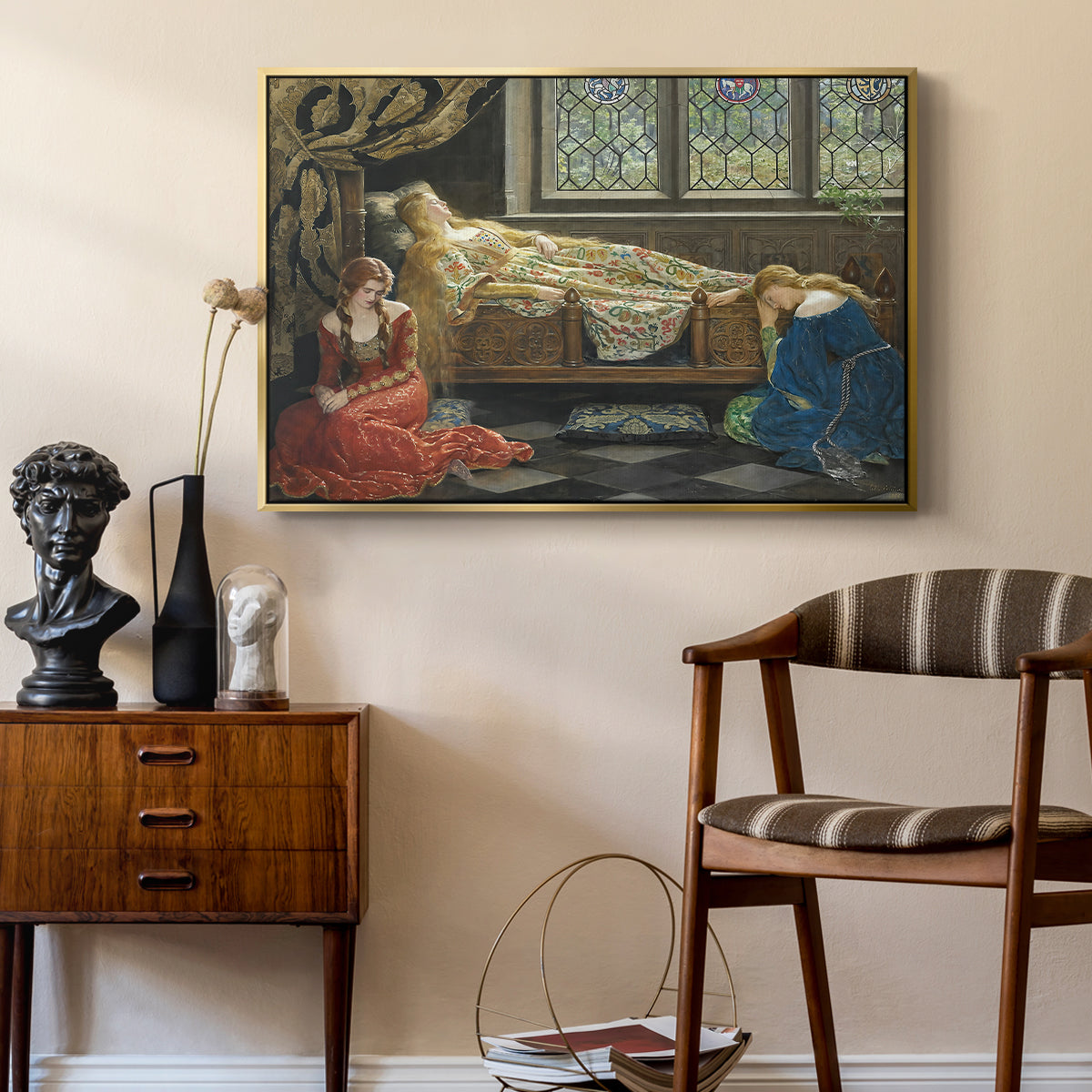 The Sleeping Beauty, 1921 - Floater Framed Canvas Print