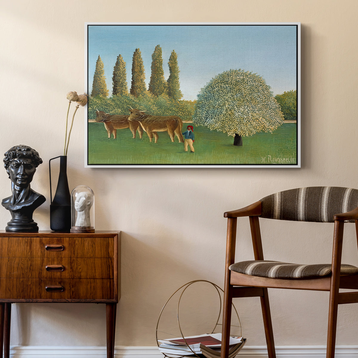 Meadlowland (The Pasture), 1910 - Floater Framed Canvas Print